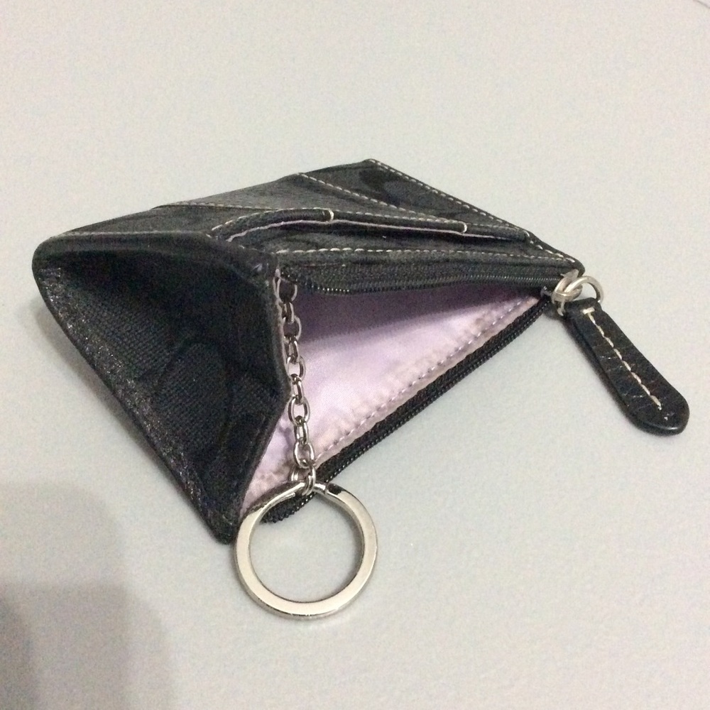COACH Signature C Logo Key Chain Pouch Coin Wallet